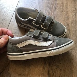 vans old skool charcoal grey toddler size 10